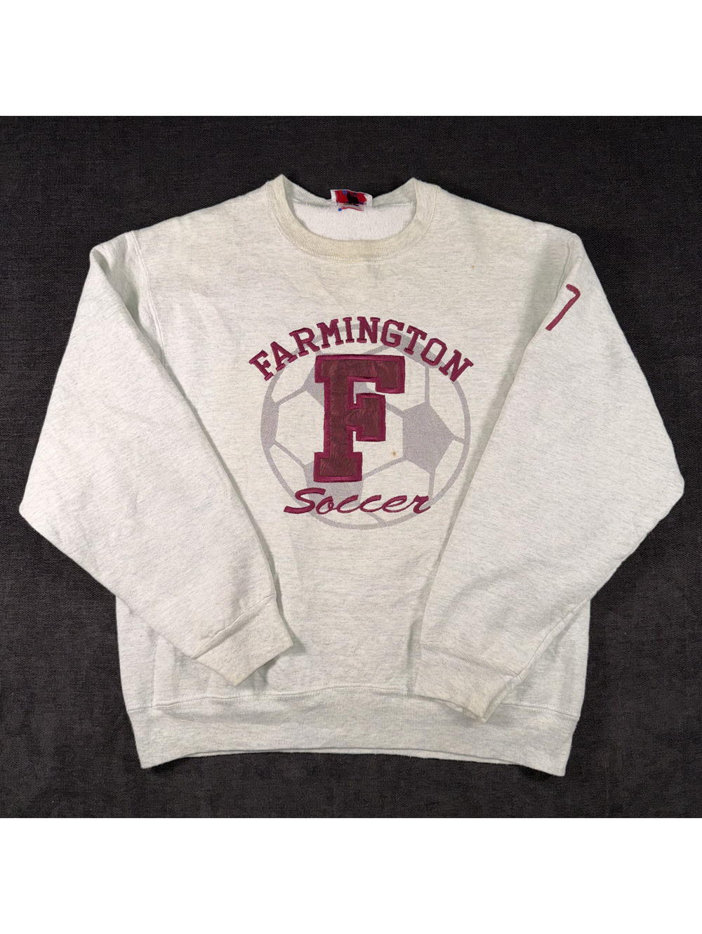 Vintage Farmington Soccer Crewneck Sweatshirt Medium